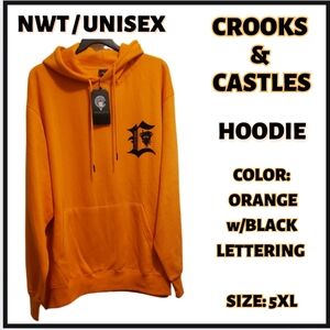 🔥 Crooks & Castles / Orange / 5XL / Hoodie